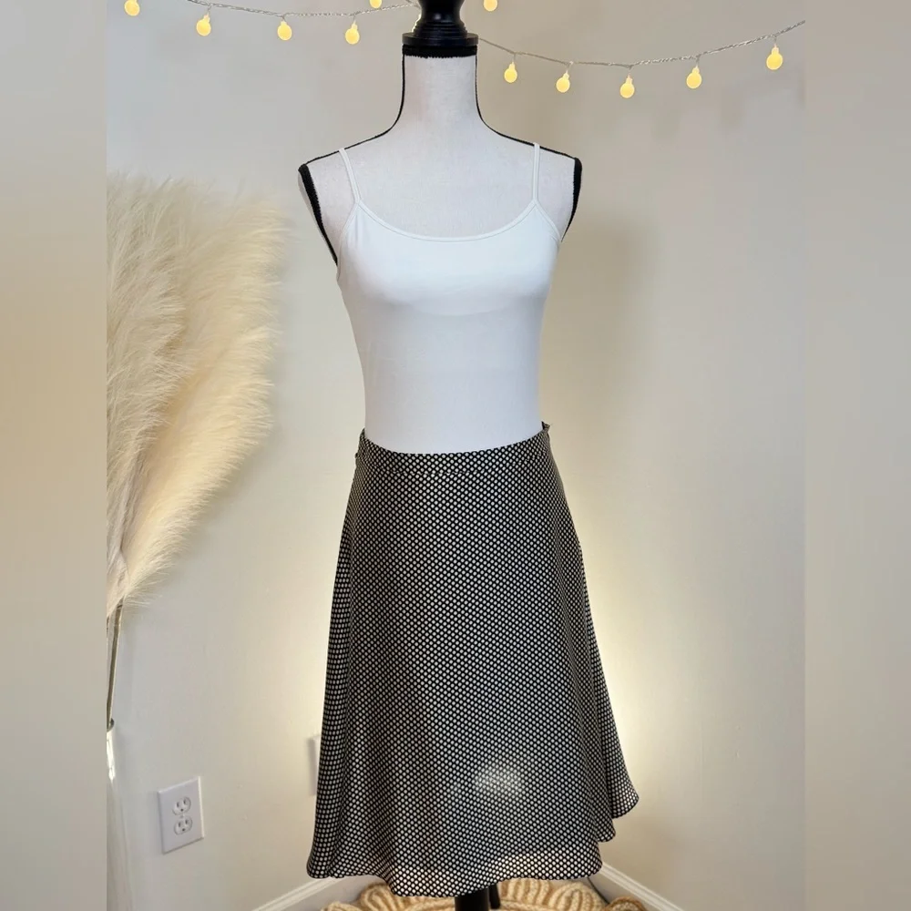 🌾 Milly Silk Polka Dot‎ A-Line Skirt